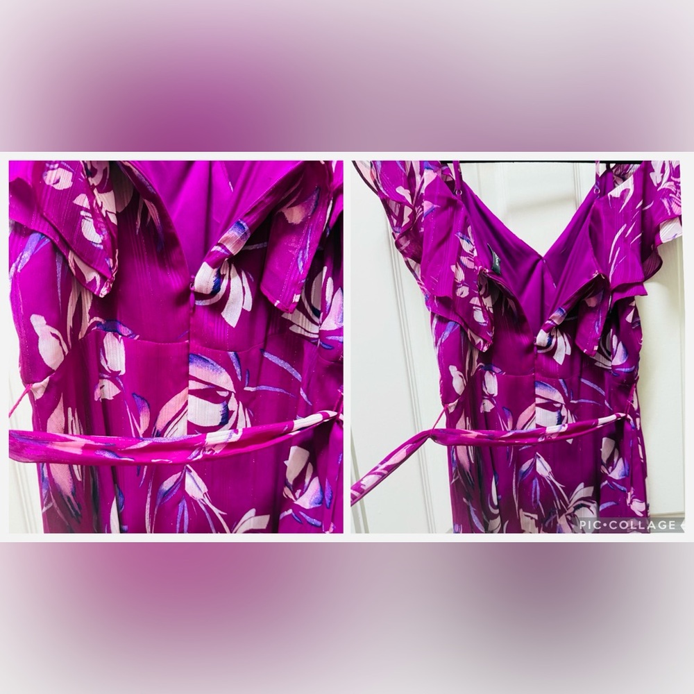 DKNY | Vibrant Purple Floral Dress